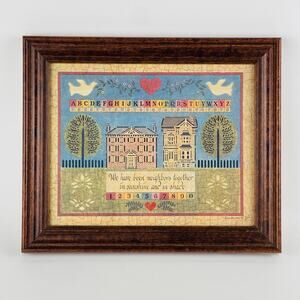 Vintage Scissor Cut Home Good Neighbors Saying Plaque 12x 10”